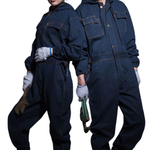Combinaison de travail en coton effet jeans