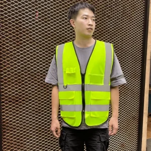 Gilets de travail sans manche de protection haute visibilité