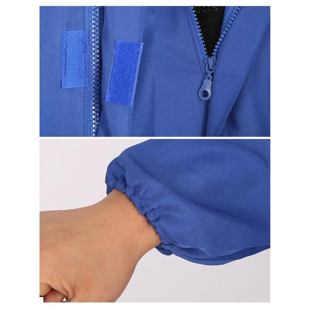 Combinaison de travail bleu à manches longues pour homme avec poches zippées. – Image 4