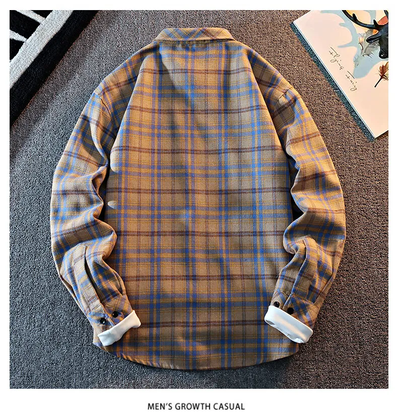 Chemise à carreau de travail bleu ciel – Image 2