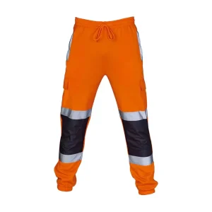 pantalon jogging de sécurité réfléchissant orange