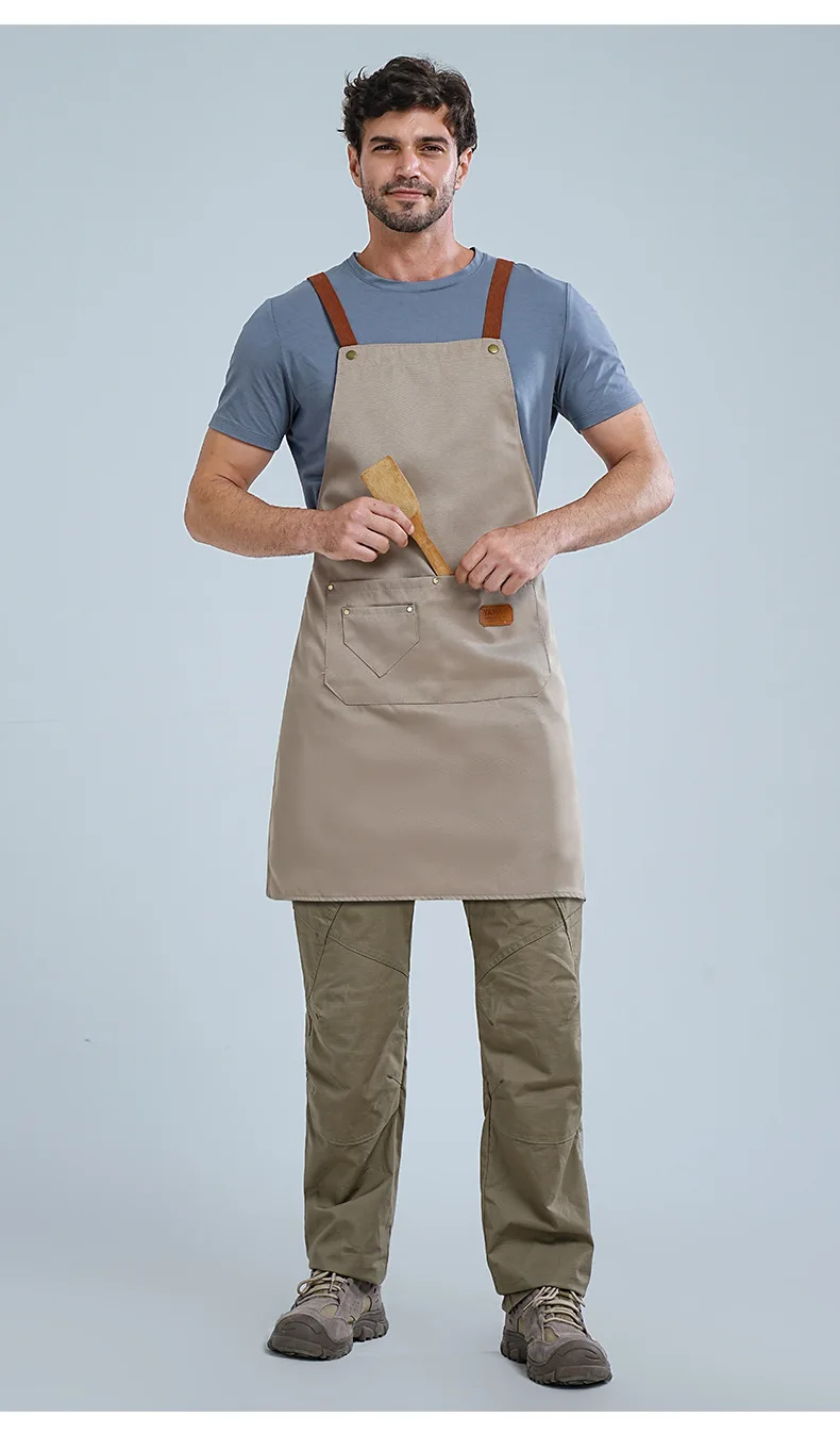 Tablier de cuisine imperméable à sangle croisée réglable 7 coloris – Image 15