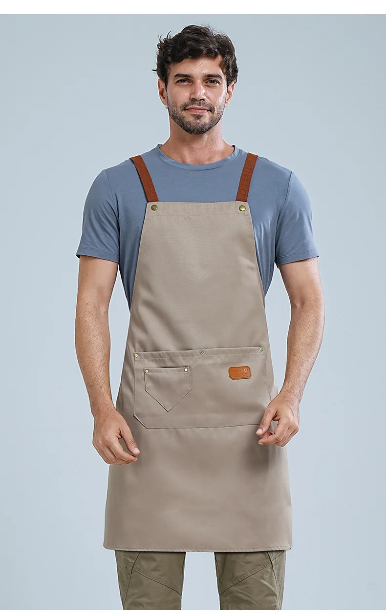 Tablier de cuisine imperméable à sangle croisée réglable 7 coloris – Image 14