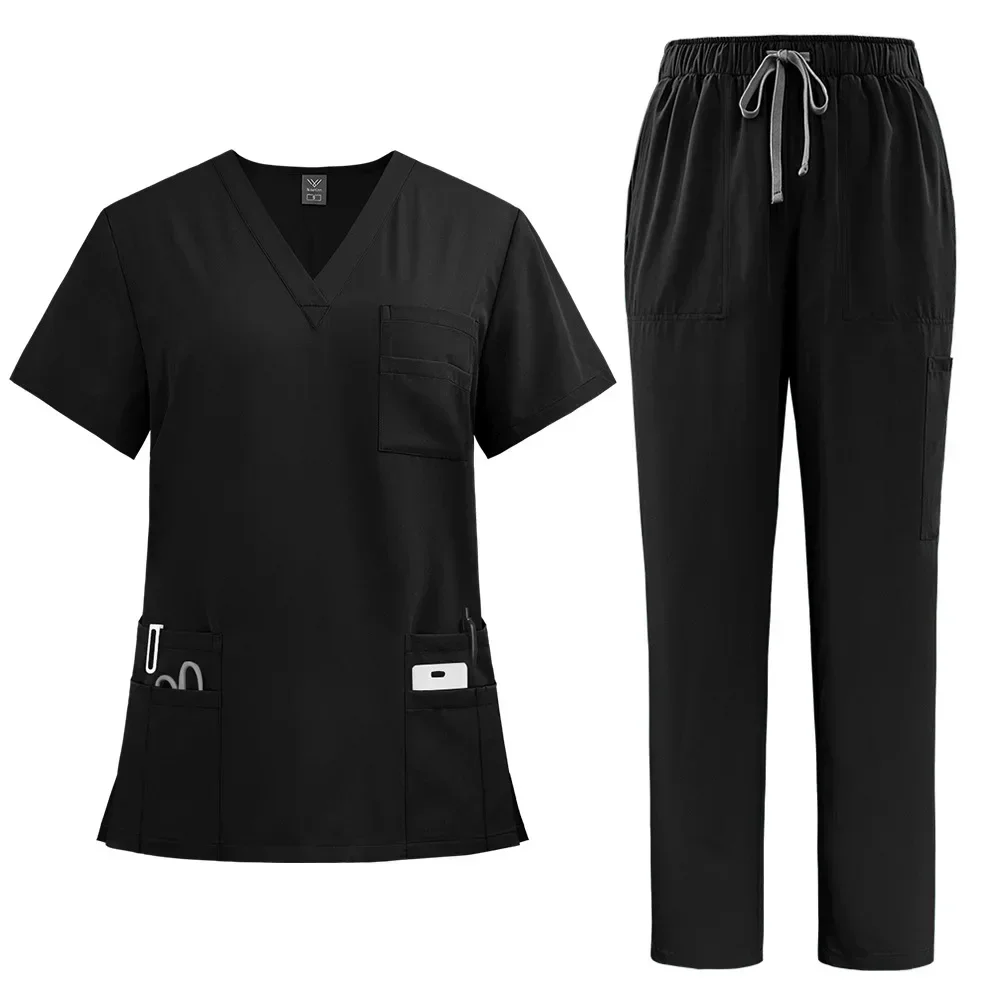 Ensemble noir blouse et pantalon
