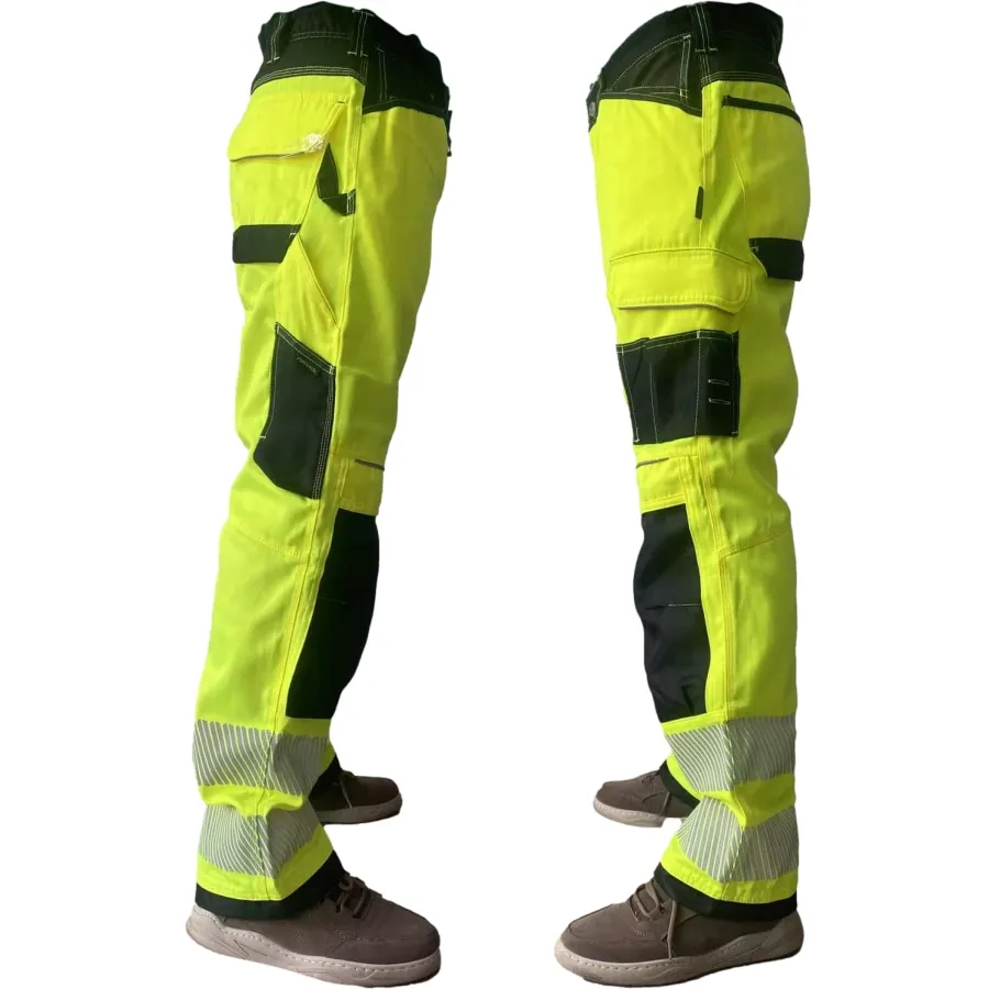 élégance pantalon vert réfléchissant