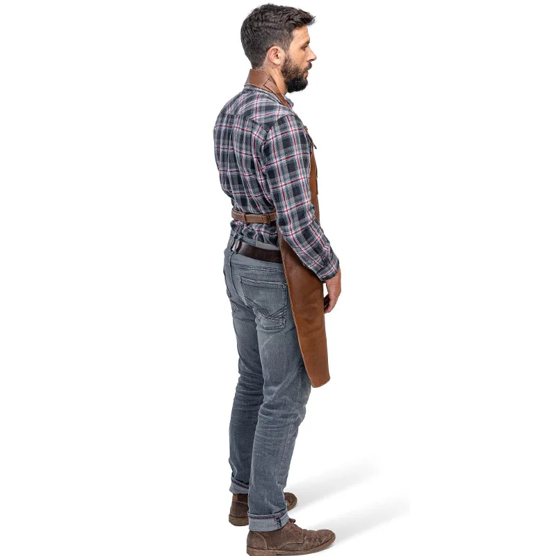 Tablier en cuir brun – Image 5