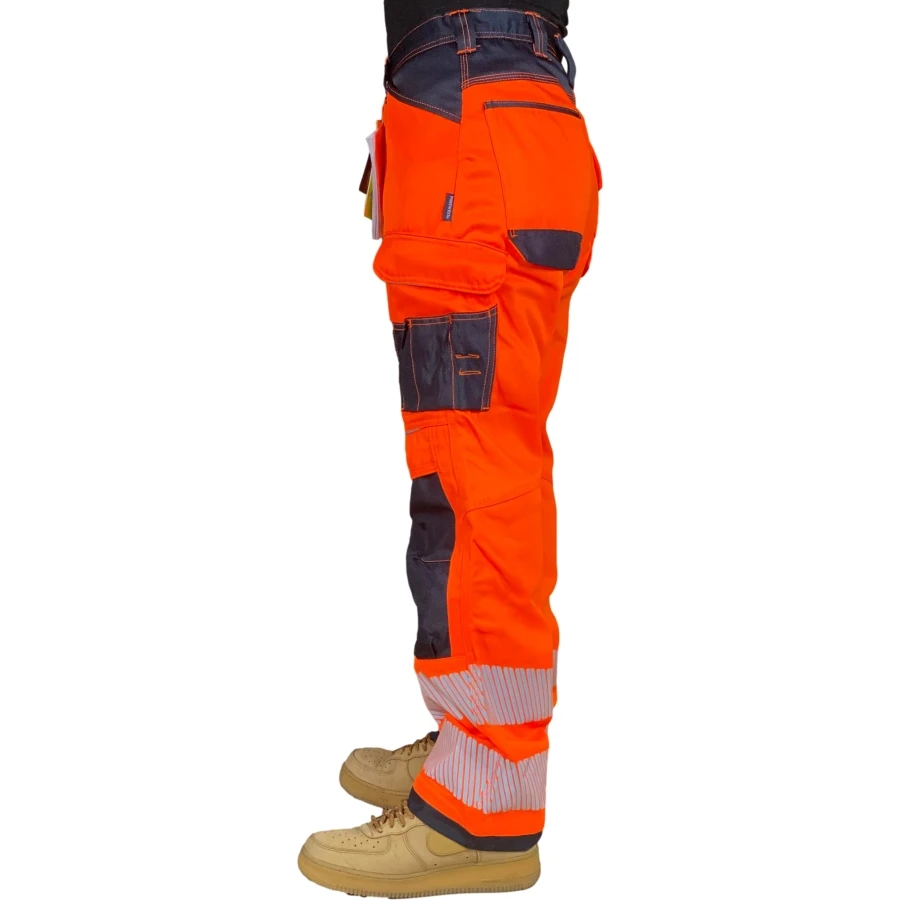 Pantalon réfléchissant orange en coton et polyester – Image 5