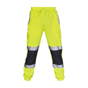 Pantalon jogging de sécurité réfléchissant vert