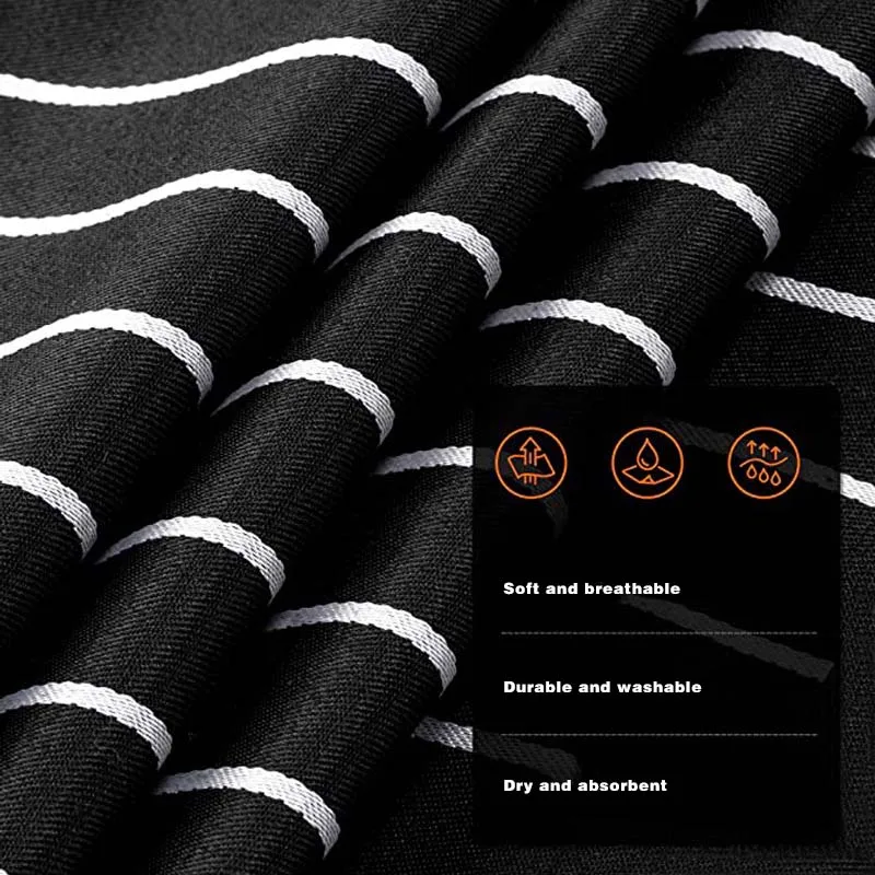 Tablier à rayures épaisses noires – Image 6