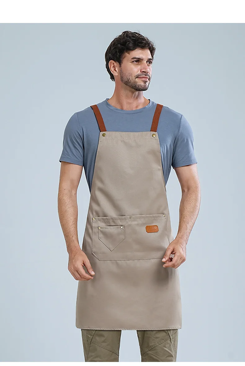 Tablier de cuisine imperméable à sangle croisée réglable 7 coloris – Image 19