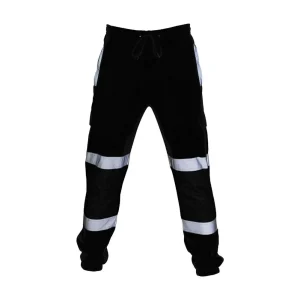 Pantalon jogging de sécurité réfléchissant noir