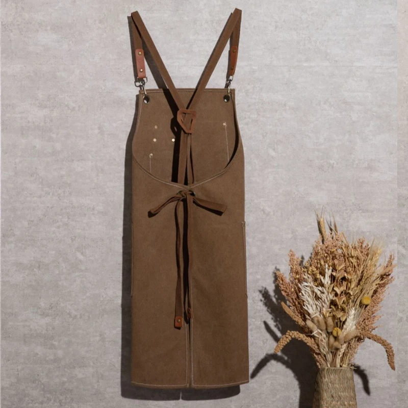 Tablier artisan couleur café – Image 3