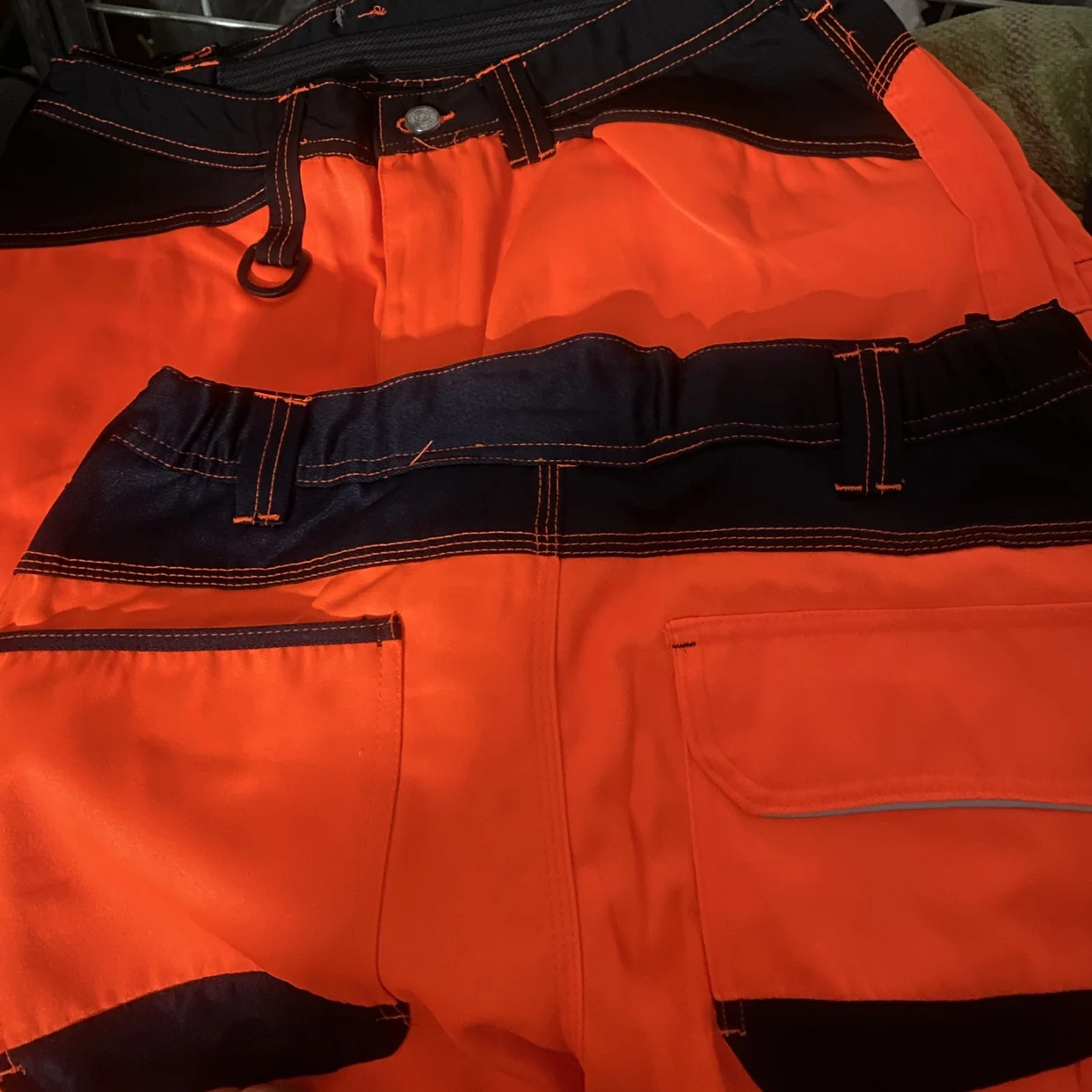 Pantalon réfléchissant orange en coton et polyester – Image 9