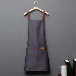 Tablier de cuisine imperméable à sangle croisée réglable 7 coloris – Image 7